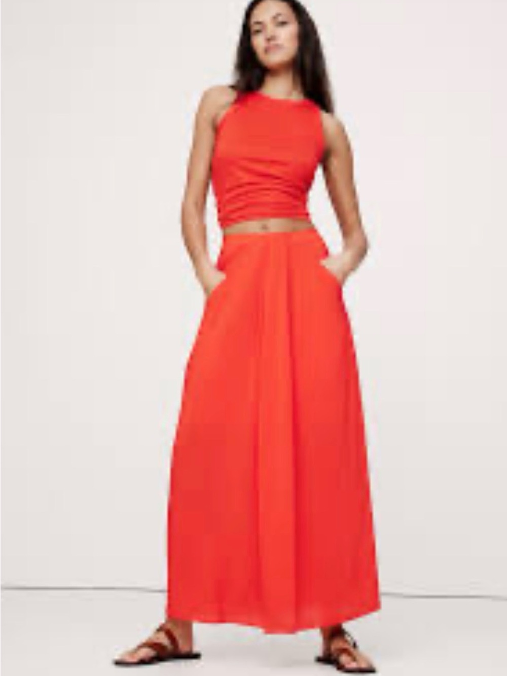 Banana republic coral Maxi Skirt